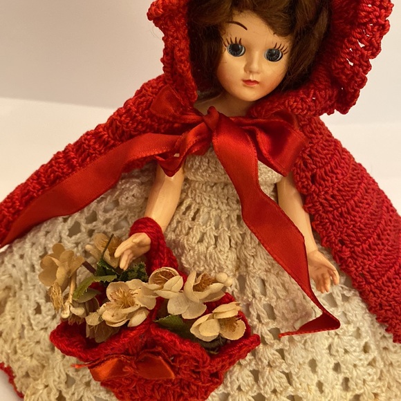 🎉HP🎉 - 3 VINTAGE 1950’s PLASTIC DOLLS with CROCHET DRESSES - Picture 12 of 16